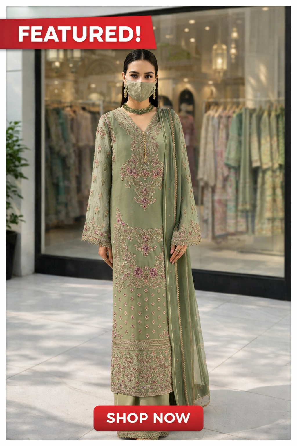 Chiffon Suit – Full Hand Mend, 4 Colors